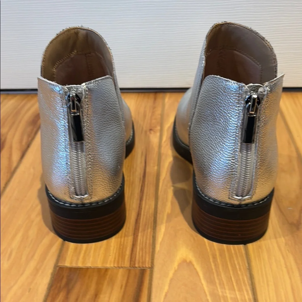 Landsend Shiny Metallic Ankle Boots - Picture 5 of 7